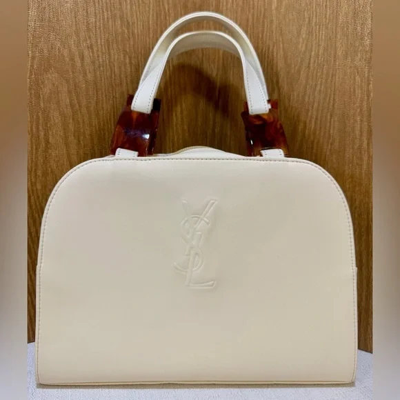 Yves Saint Laurent Cream Handbag - Picture 1 of 15